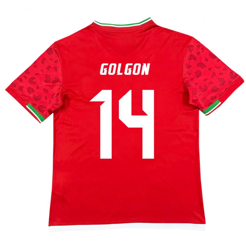 Danxen Barn Iran Sam Golgon #14 Röd Vit Bortatröja Matchtröjor 26-28 Tröjor T-Tröja