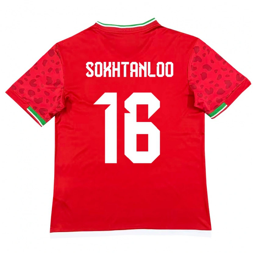 Danxen Barn Iran Abolfazl Sokhtanloo #16 Röd Vit Bortatröja Matchtröjor 26-28 Tröjor T-Tröja