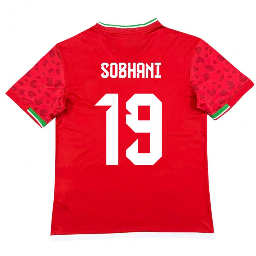 Danxen Barn Iran Ali Sobhani #19 Röd Vit Bortatröja Matchtröjor 26-28 Tröjor T-Tröja