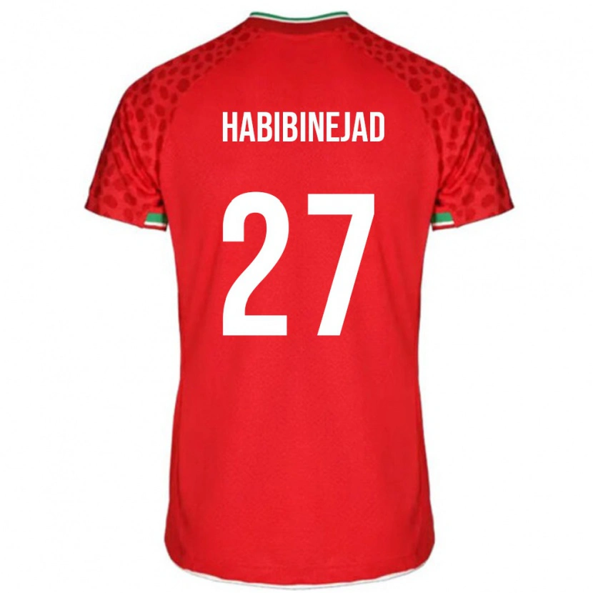 Danxen Barn Iran Hadi Habibinejad #27 Röd Vit Bortatröja Matchtröjor 26-28 Tröjor T-Tröja