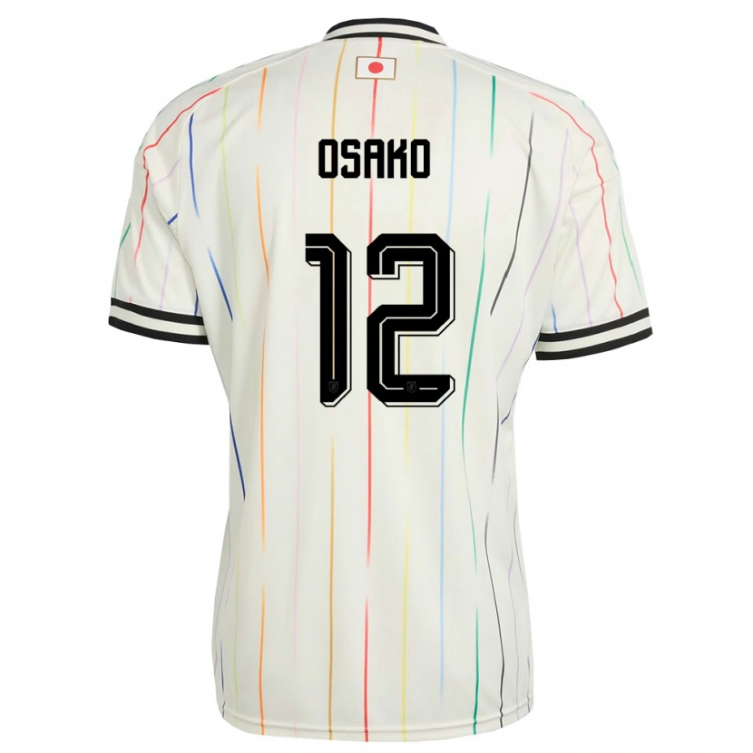 Danxen Barn Japan Keisuke Osako #12 Vit Svart Bortatröja Matchtröjor 26-28 Tröjor T-Tröja