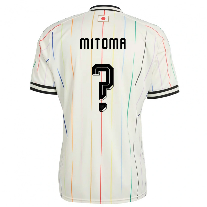 Danxen Barn Japan Kaoru Mitoma #0 Vit Svart Bortatröja Matchtröjor 26-28 Tröjor T-Tröja