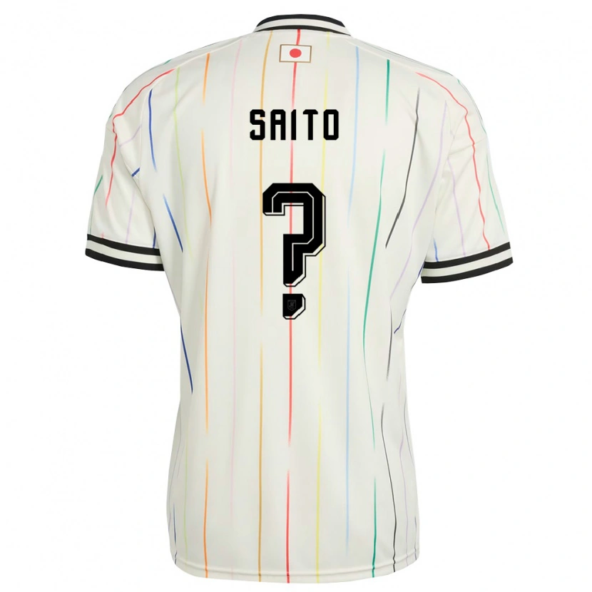 Danxen Barn Japan Kakeru Saito #0 Vit Svart Bortatröja Matchtröjor 26-28 Tröjor T-Tröja