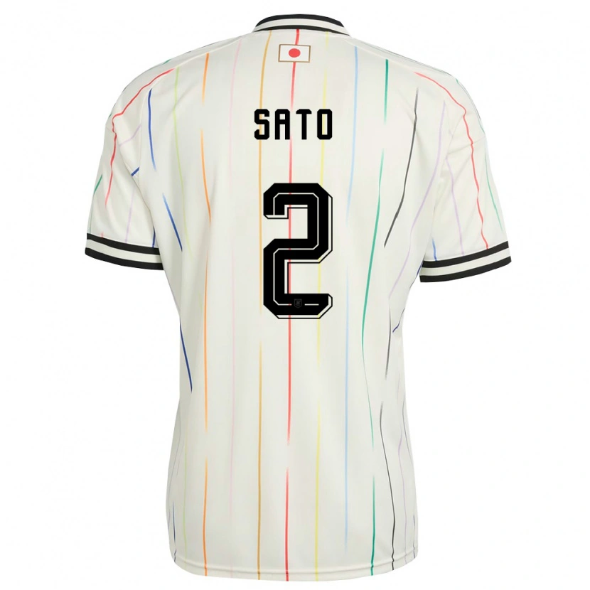 Danxen Barn Japan Mihiro Sato #2 Vit Svart Bortatröja Matchtröjor 26-28 Tröjor T-Tröja