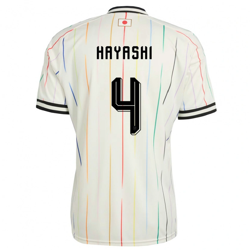 Danxen Barn Japan Teon Hayashi #4 Vit Svart Bortatröja Matchtröjor 26-28 Tröjor T-Tröja