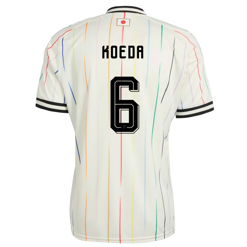 Danxen Barn Japan Sakutaro Koeda #6 Vit Svart Bortatröja Matchtröjor 26-28 Tröjor T-Tröja