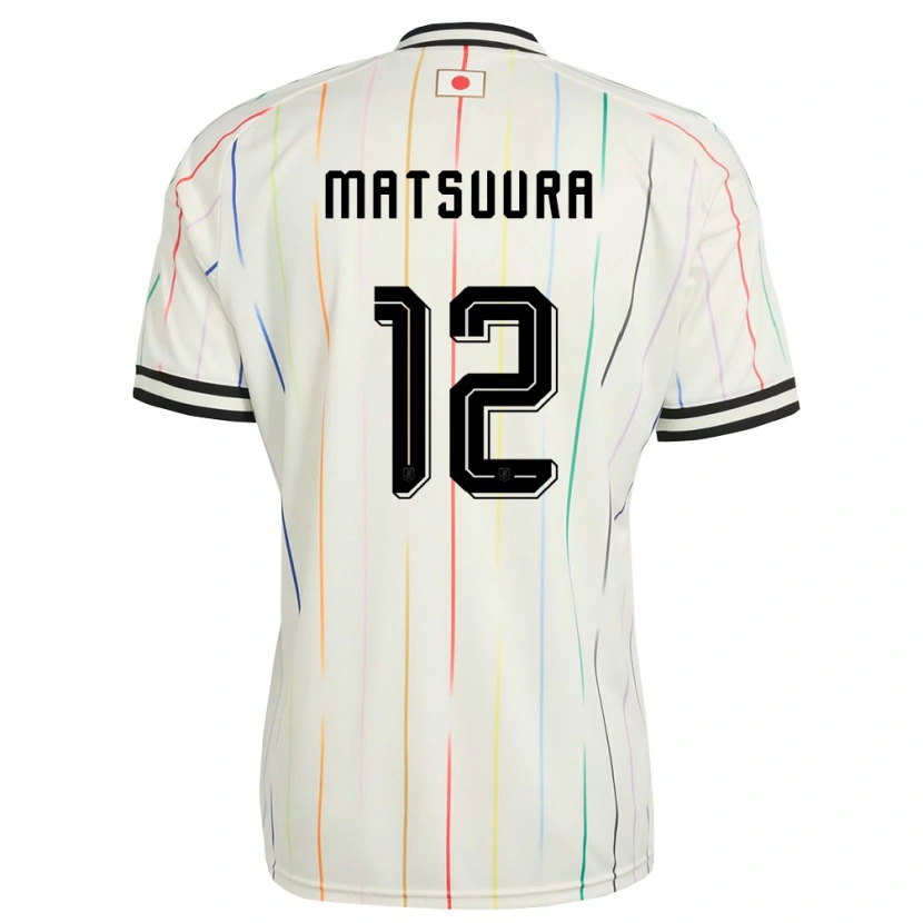 Danxen Barn Japan Hiroto Matsuura #12 Vit Svart Bortatröja Matchtröjor 26-28 Tröjor T-Tröja