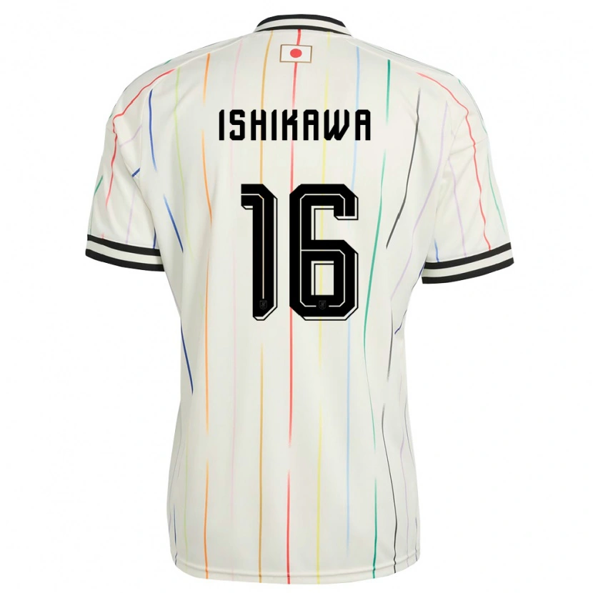 Danxen Barn Japan Togo Ishikawa #16 Vit Svart Bortatröja Matchtröjor 26-28 Tröjor T-Tröja