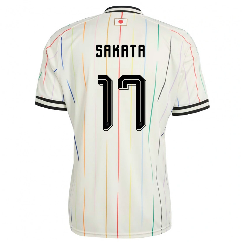 Danxen Barn Japan Reiya Sakata #17 Vit Svart Bortatröja Matchtröjor 26-28 Tröjor T-Tröja