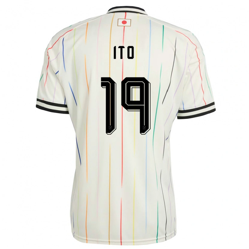 Danxen Barn Japan Yu Ito #19 Vit Svart Bortatröja Matchtröjor 26-28 Tröjor T-Tröja