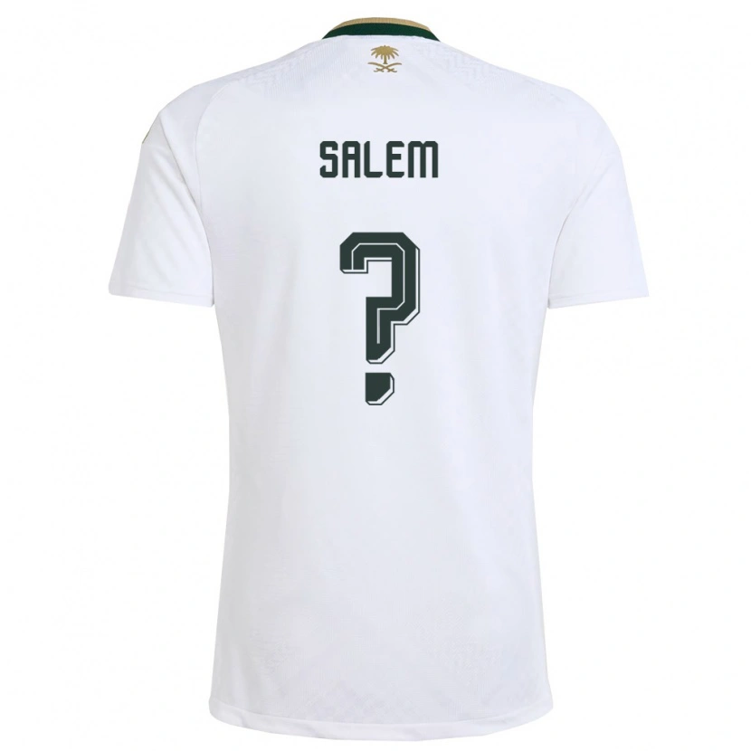 Danxen Barn Saudi-Arabien Faris Salem #0 Vit Grön Guld Bortatröja Matchtröjor 26-28 Tröjor T-Tröja