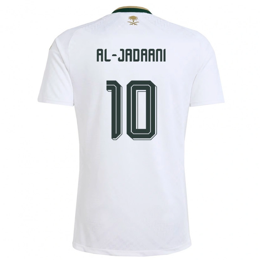 Danxen Barn Saudi-Arabien Nawaf Al-Jadaani #10 Vit Grön Guld Bortatröja Matchtröjor 26-28 Tröjor T-Tröja