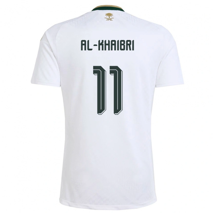 Danxen Barn Saudi-Arabien Thamer Al-Khaibri #11 Vit Grön Guld Bortatröja Matchtröjor 26-28 Tröjor T-Tröja