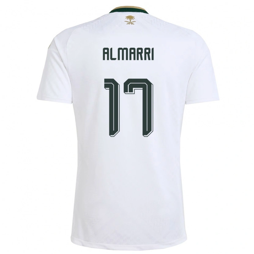 Danxen Barn Saudi-Arabien Mohammed Almarri #17 Vit Grön Guld Bortatröja Matchtröjor 26-28 Tröjor T-Tröja