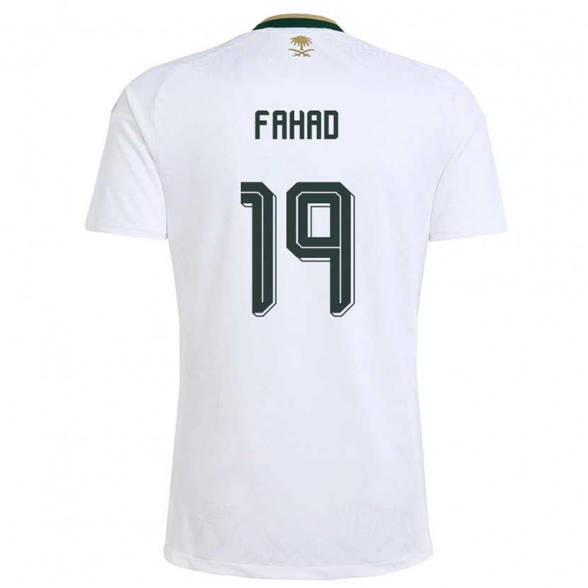 Danxen Barn Saudi-Arabien Fahad Al Muwallad #19 Vit Grön Guld Bortatröja Matchtröjor 26-28 Tröjor T-Tröja