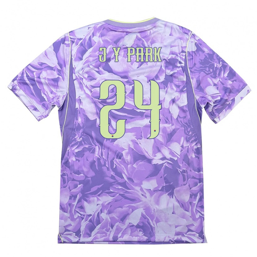 Danxen Barn Sydkorea Park Jun Yeong #24 Lila Grön Bortatröja Matchtröjor 26-28 Tröjor T-Tröja