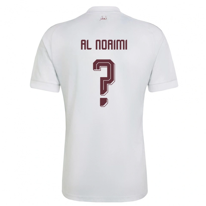 Danxen Barn Qatar Mohammad Al Noaimi #0 Vit Burgund Bortatröja Matchtröjor 26-28 Tröjor T-Tröja