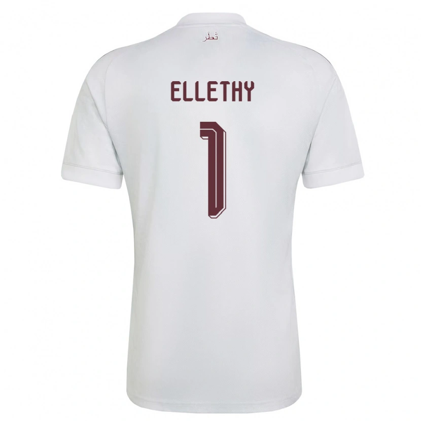 Danxen Barn Qatar Shehab Ellethy #1 Vit Burgund Bortatröja Matchtröjor 26-28 Tröjor T-Tröja