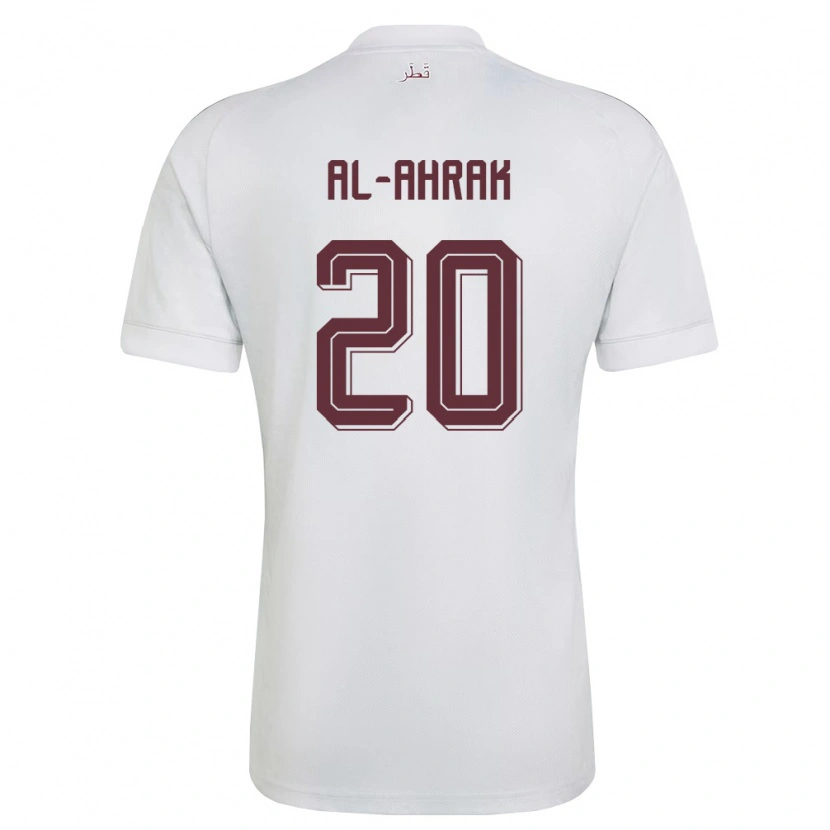 Danxen Barn Qatar Abdullah Al-Ahrak #20 Vit Burgund Bortatröja Matchtröjor 26-28 Tröjor T-Tröja