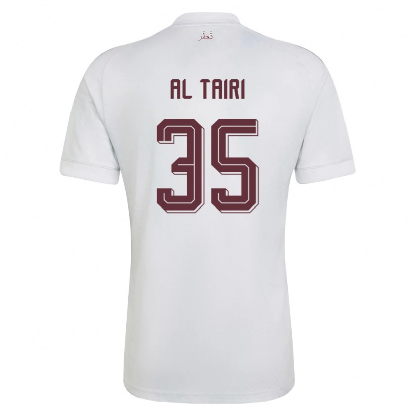 Danxen Barn Qatar Osamah Al Tairi #35 Vit Burgund Bortatröja Matchtröjor 26-28 Tröjor T-Tröja