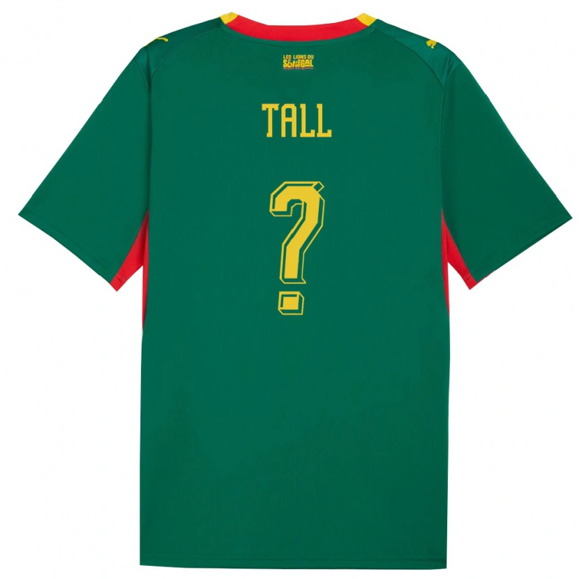 Danxen Barn Senegal Ibrahima Tall #0 Grön Gul Röd Bortatröja Matchtröjor 26-28 Tröjor T-Tröja