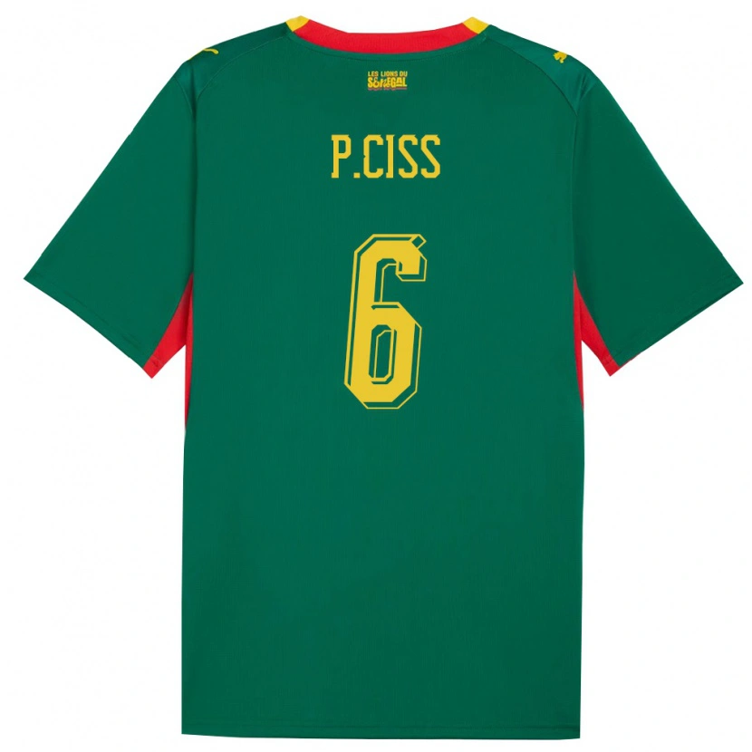 Danxen Barn Senegal Pathé Ciss #6 Grön Gul Röd Bortatröja Matchtröjor 26-28 Tröjor T-Tröja