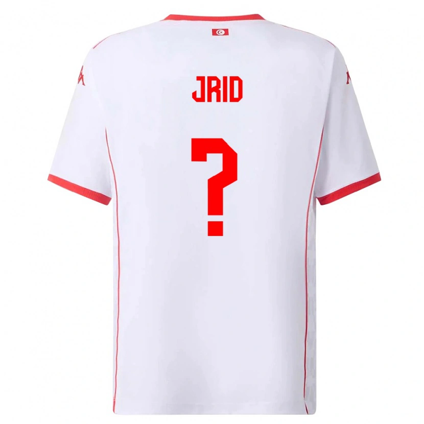 Danxen Barn Tunisien Chamseddine Jrid #0 Vit Röd Bortatröja Matchtröjor 26-28 Tröjor T-Tröja