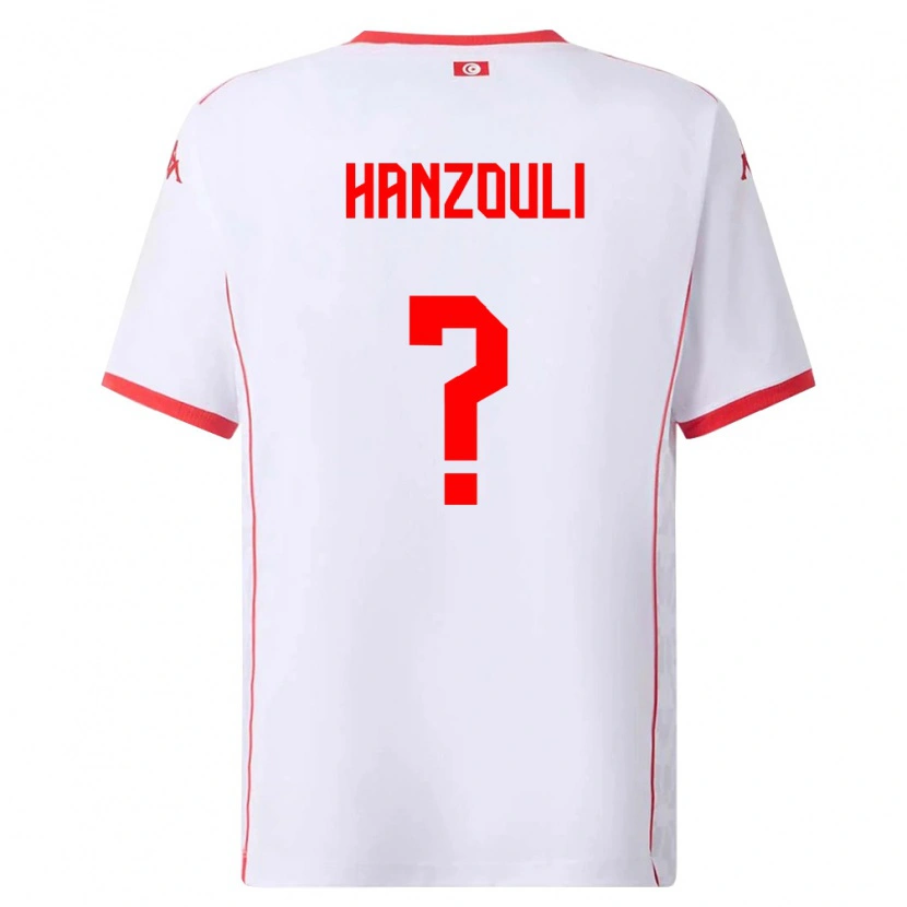 Danxen Barn Tunisien Oussema Hanzouli #0 Vit Röd Bortatröja Matchtröjor 26-28 Tröjor T-Tröja