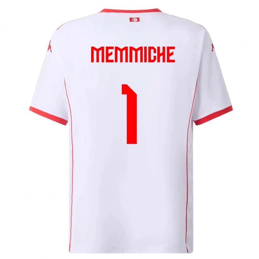 Danxen Barn Tunisien Amanallah Memmiche #1 Vit Röd Bortatröja Matchtröjor 26-28 Tröjor T-Tröja