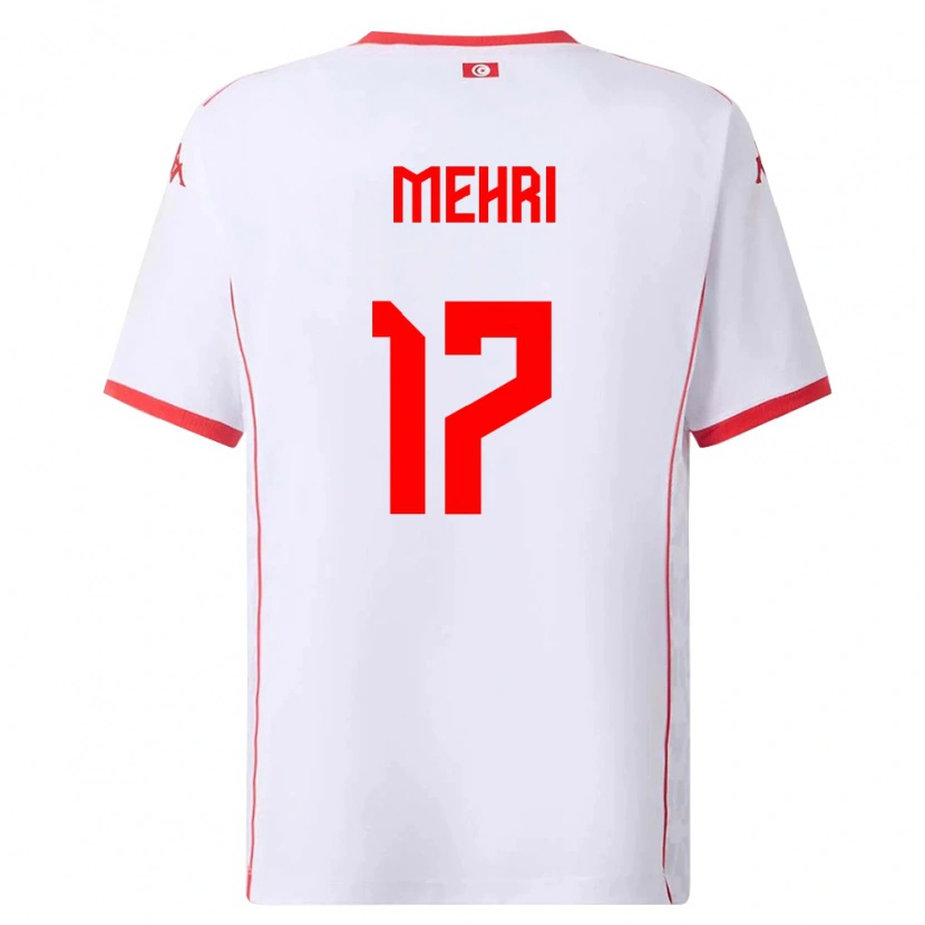 Danxen Barn Tunisien Malek Mehri #17 Vit Röd Bortatröja Matchtröjor 26-28 Tröjor T-Tröja