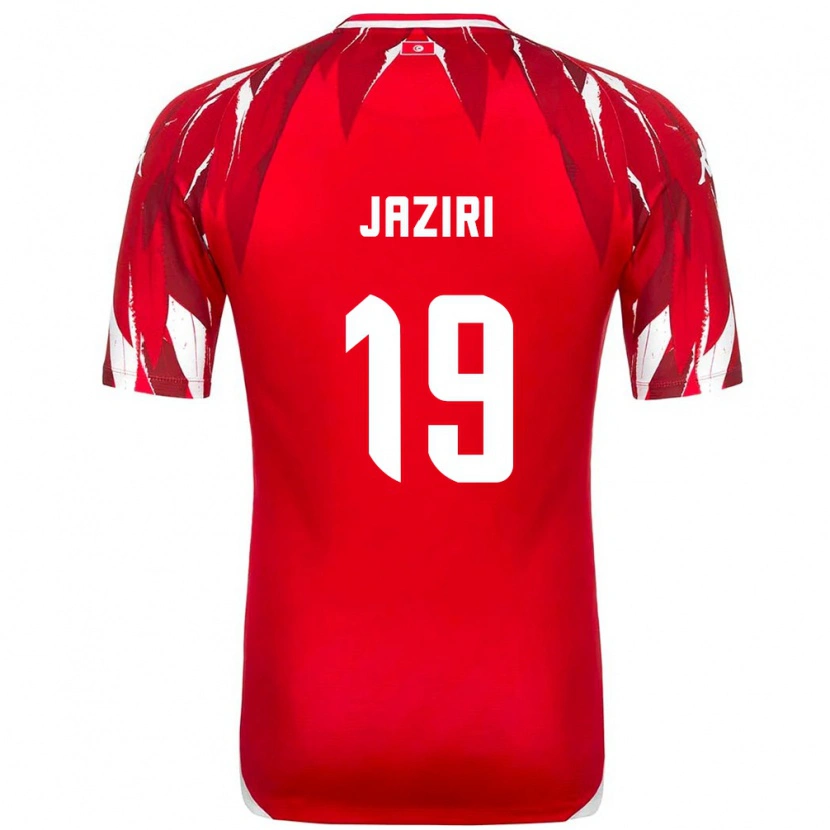 Danxen Barn Tunisien Seifeddin Jaziri #19 Röd Vit Bortatröja Matchtröjor 26-28 Tröjor T-Tröja