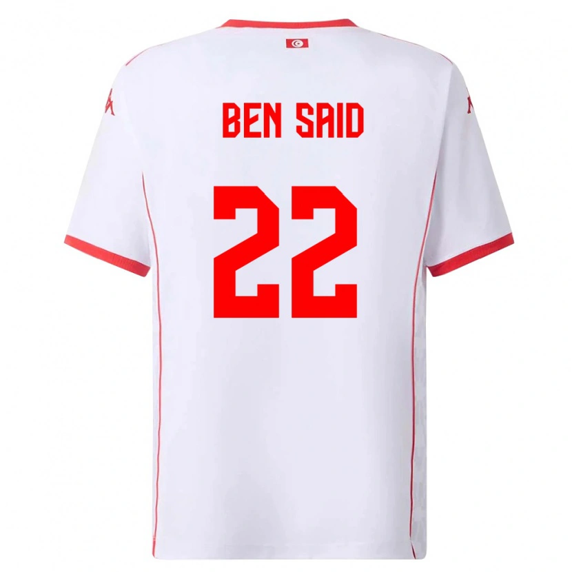 Danxen Barn Tunisien Bechir Ben Said #22 Vit Röd Bortatröja Matchtröjor 26-28 Tröjor T-Tröja