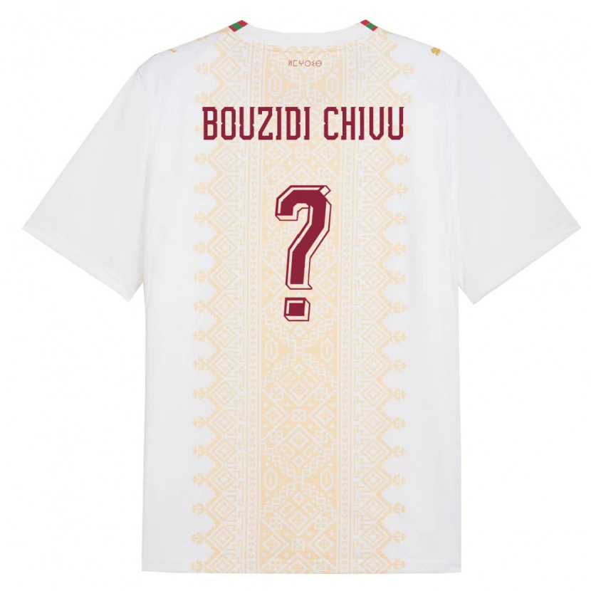 Danxen Barn Marocko Rayan Bouzidi Chivu #0 Vit Guld Röd Bortatröja Matchtröjor 26-28 Tröjor T-Tröja