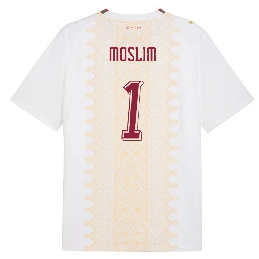 Danxen Barn Marocko Sad Moslim #1 Vit Guld Röd Bortatröja Matchtröjor 26-28 Tröjor T-Tröja