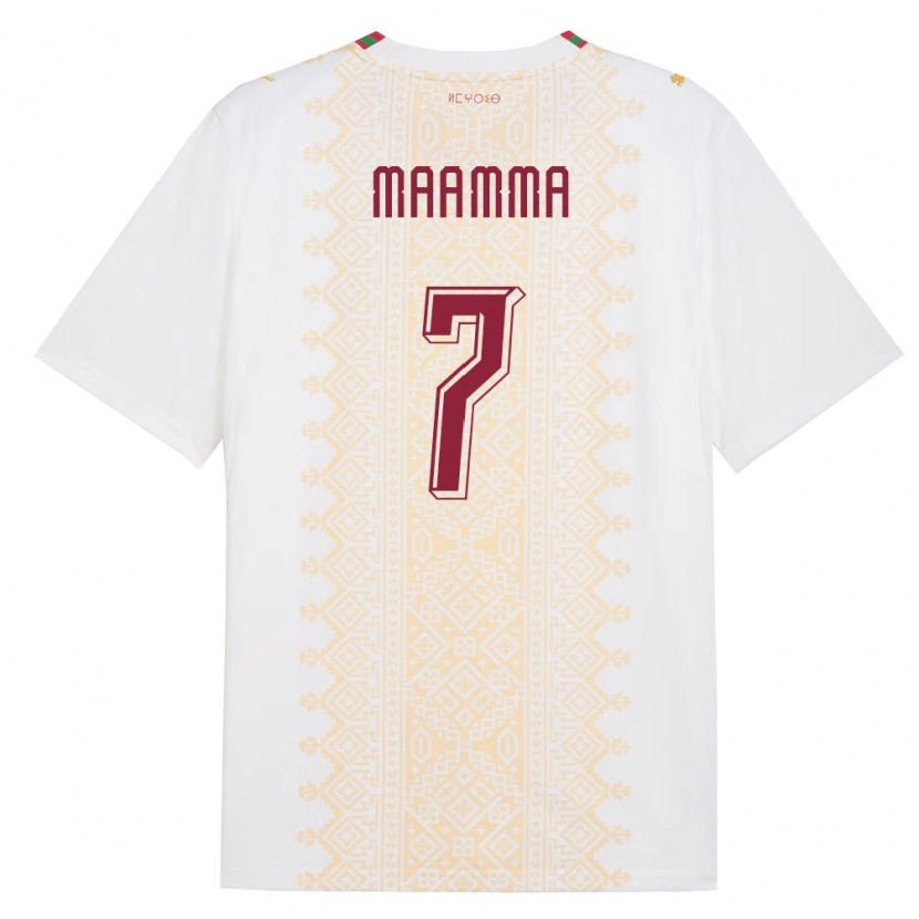 Danxen Barn Marocko Othmane Maamma #7 Vit Guld Röd Bortatröja Matchtröjor 26-28 Tröjor T-Tröja