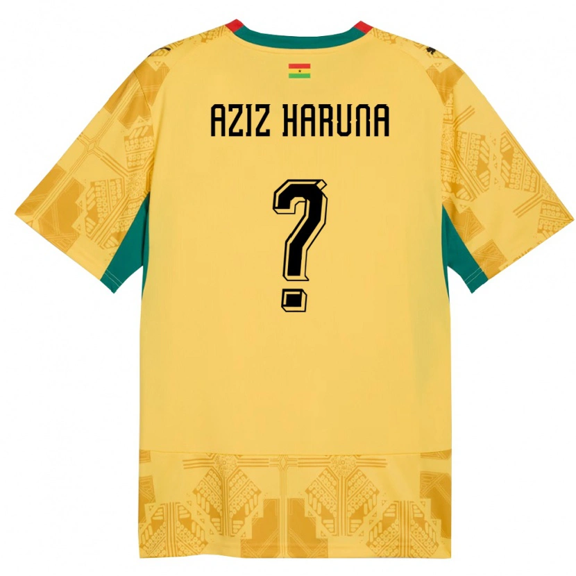 Danxen Barn Ghana Dari Aziz Haruna #0 Gul Röd Svart Bortatröja Matchtröjor 26-28 Tröjor T-Tröja