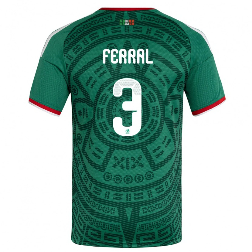Danxen Män Mexiko Cristina Ferral #3 Grön Vit Röd Hemmatröja Matchtröjor 26-28 Tröjor T-Tröja