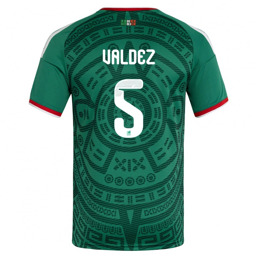 Danxen Män Mexiko Adonai Valdez #5 Grön Vit Röd Hemmatröja Matchtröjor 26-28 Tröjor T-Tröja