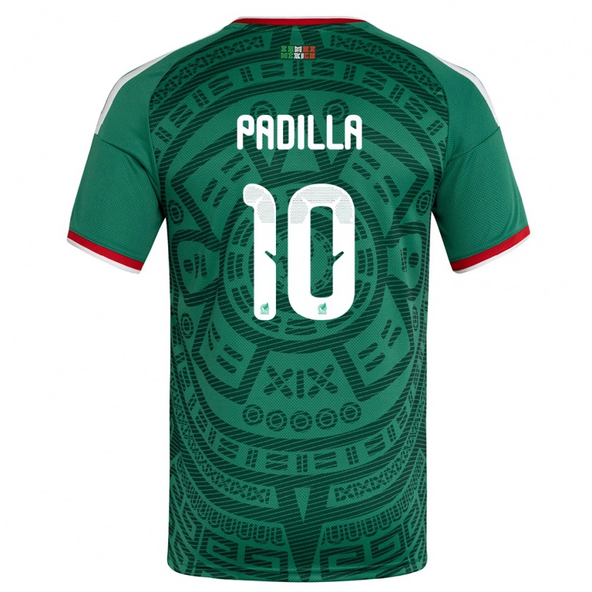 Danxen Män Mexiko Yael Padilla #10 Grön Vit Röd Hemmatröja Matchtröjor 26-28 Tröjor T-Tröja