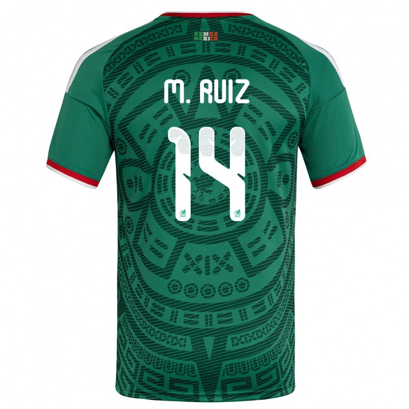 Danxen Män Mexiko Marcel Ruiz #14 Grön Vit Röd Hemmatröja Matchtröjor 26-28 Tröjor T-Tröja