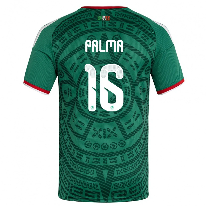 Danxen Män Mexiko Rafael Palma #16 Grön Vit Röd Hemmatröja Matchtröjor 26-28 Tröjor T-Tröja