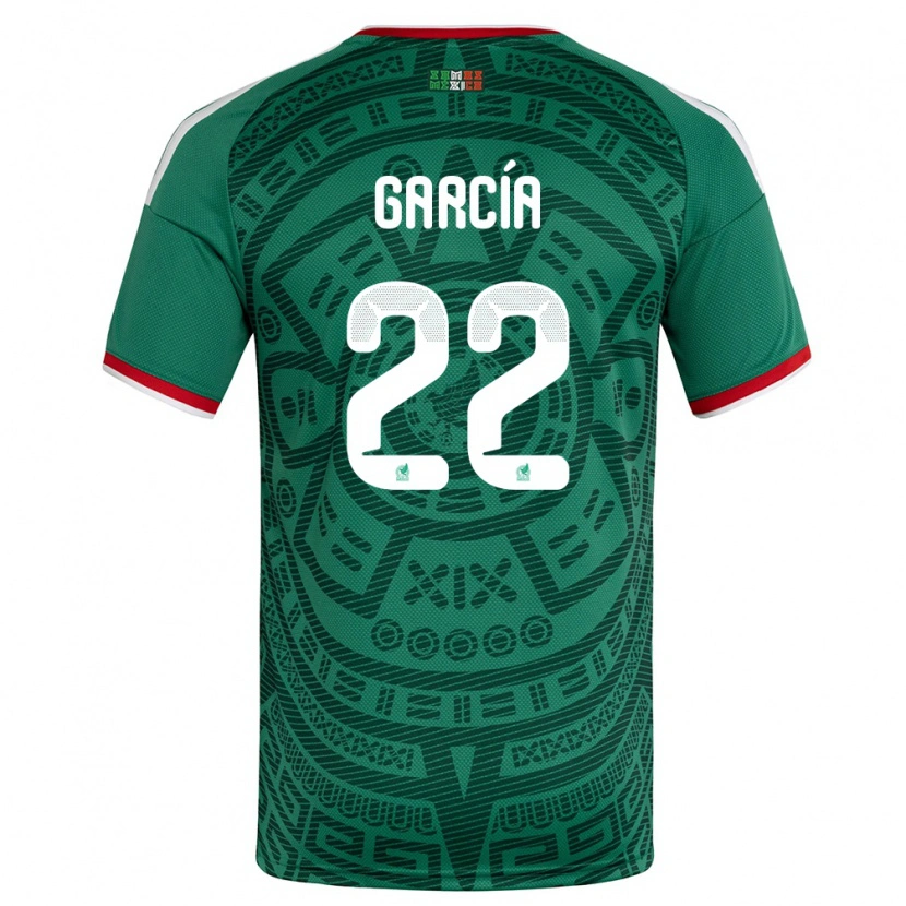 Danxen Män Mexiko Diana Garcia #22 Grön Vit Röd Hemmatröja Matchtröjor 26-28 Tröjor T-Tröja