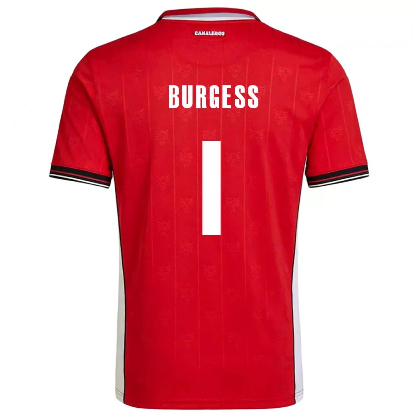 Danxen Män Panama Cecilio Burgess #1 Röd Brun Vit Hemmatröja Matchtröjor 26-28 Tröjor T-Tröja
