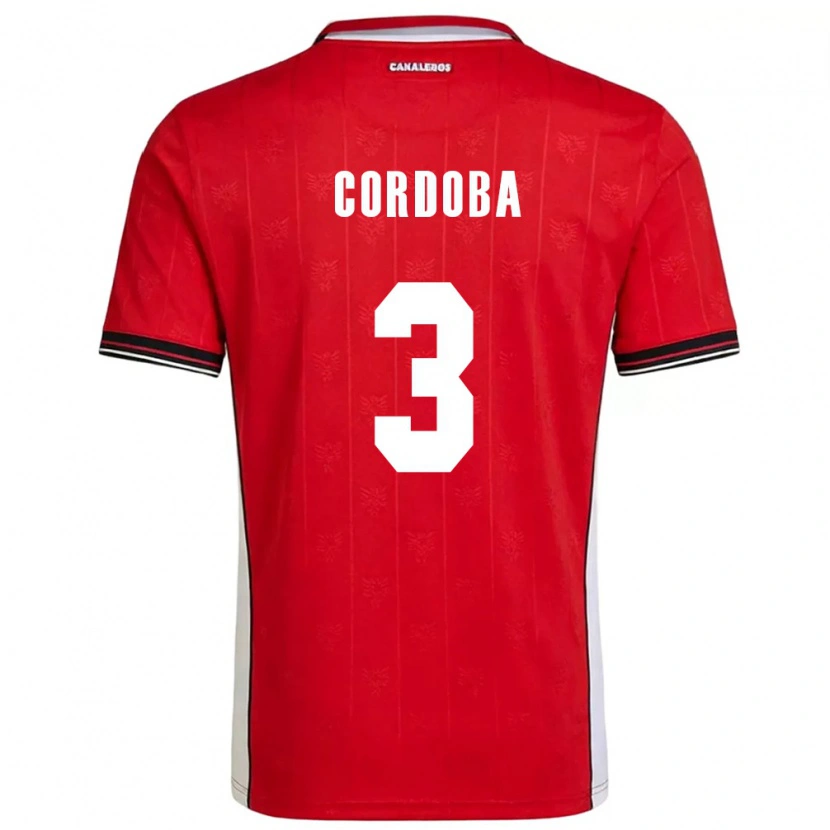 Danxen Män Panama José Córdoba #3 Röd Brun Vit Hemmatröja Matchtröjor 26-28 Tröjor T-Tröja