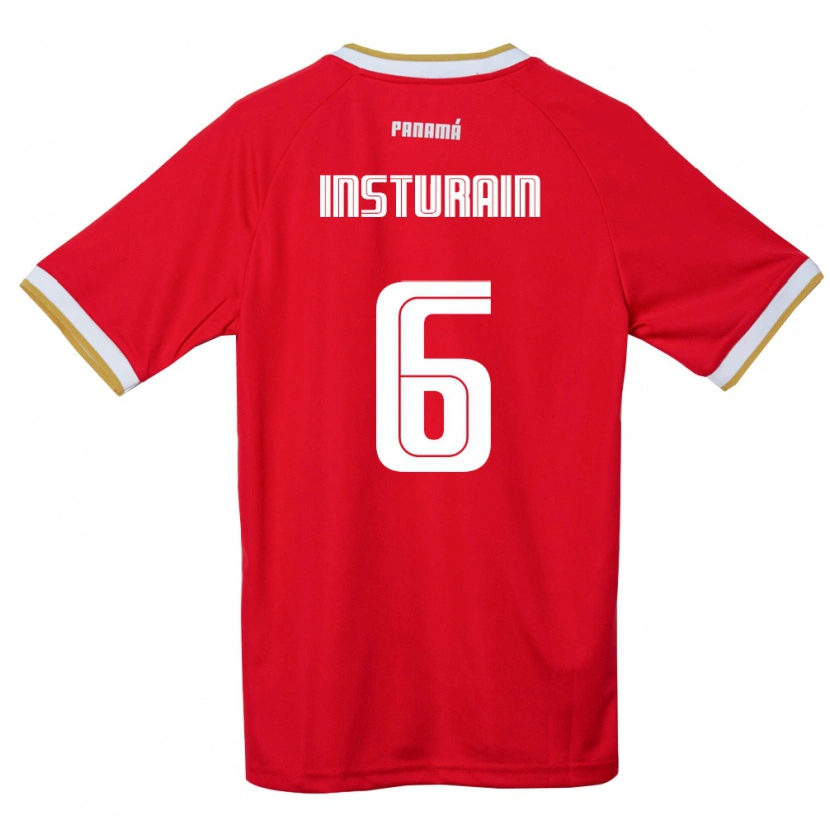 Danxen Män Panama Jossimar Insturain #6 Röd Brun Vit Hemmatröja Matchtröjor 26-28 Tröjor T-Tröja