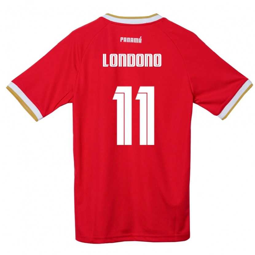 Danxen Män Panama Azarias Londoño #11 Röd Brun Vit Hemmatröja Matchtröjor 26-28 Tröjor T-Tröja