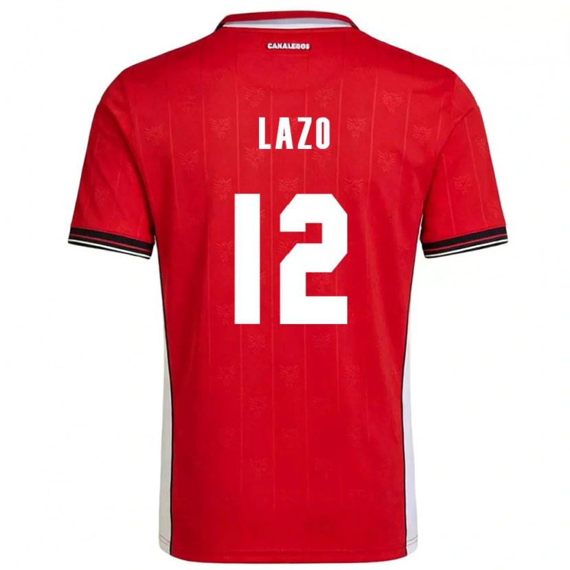 Danxen Män Panama Luis Lazo #12 Röd Brun Vit Hemmatröja Matchtröjor 26-28 Tröjor T-Tröja
