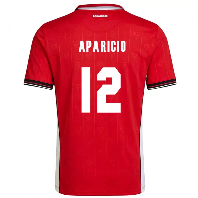 Danxen Män Panama Adamir Aparicio #12 Röd Brun Vit Hemmatröja Matchtröjor 26-28 Tröjor T-Tröja