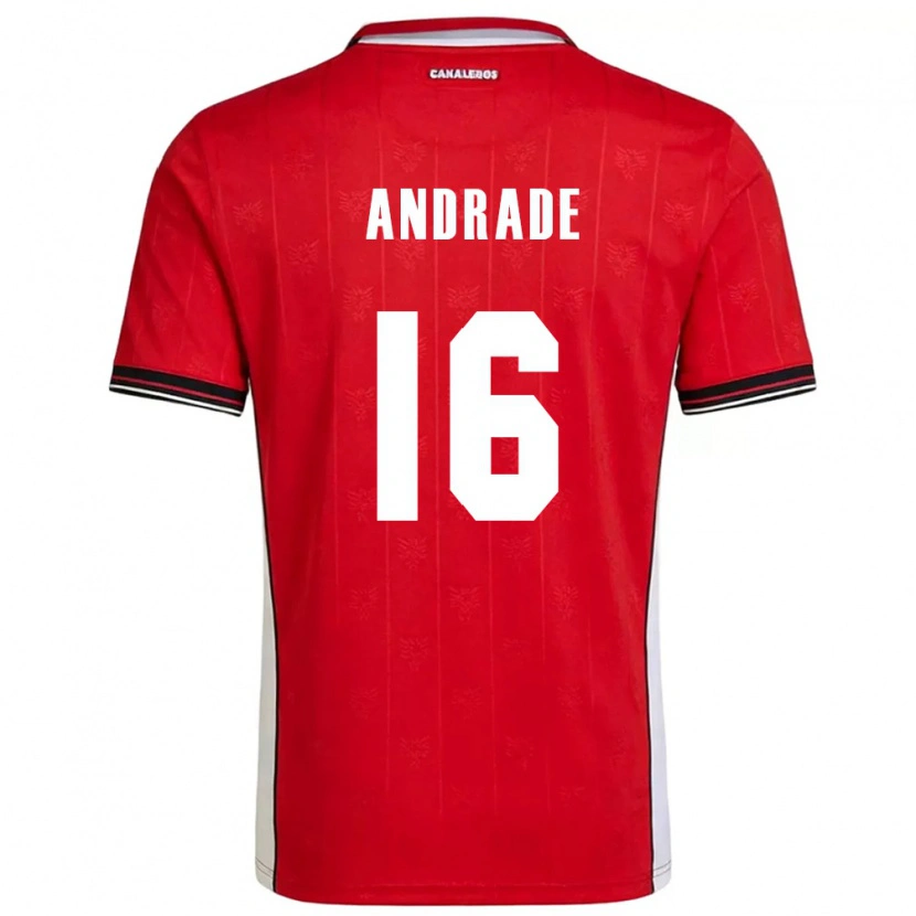Danxen Män Panama Andrés Andrade #16 Röd Brun Vit Hemmatröja Matchtröjor 26-28 Tröjor T-Tröja