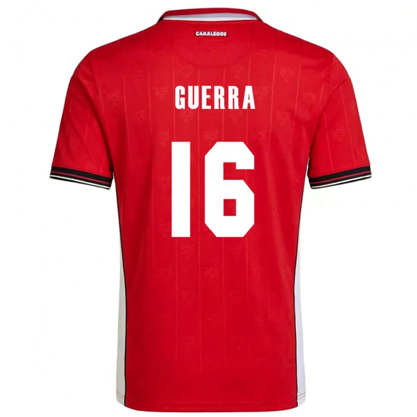 Danxen Män Panama Héctor Guerra #16 Röd Brun Vit Hemmatröja Matchtröjor 26-28 Tröjor T-Tröja